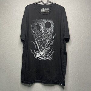 Into The AM Valley Depths Influencer Collab Mens Black Graphic Tee XL